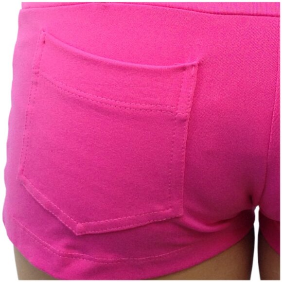 Lino Fushia Shorts with Belt Loops and Back Pockets Size M/L(4 left) &  XS/SM(5) - Picture 3 of 3